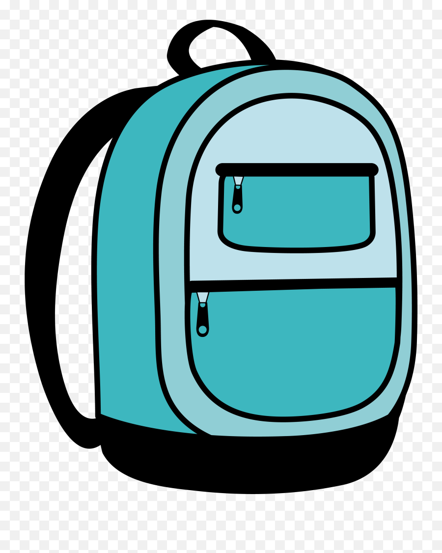 School Backpack Clipart Free Clipart - Teal Backpack Clipart Emoji,Emoji School Bag