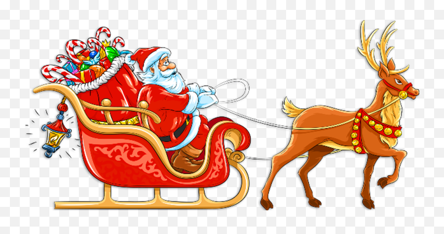 Stag Vector Reindeer Transparent Png - Santa Claus Sleigh Png Emoji,Deer Hunting Emoji