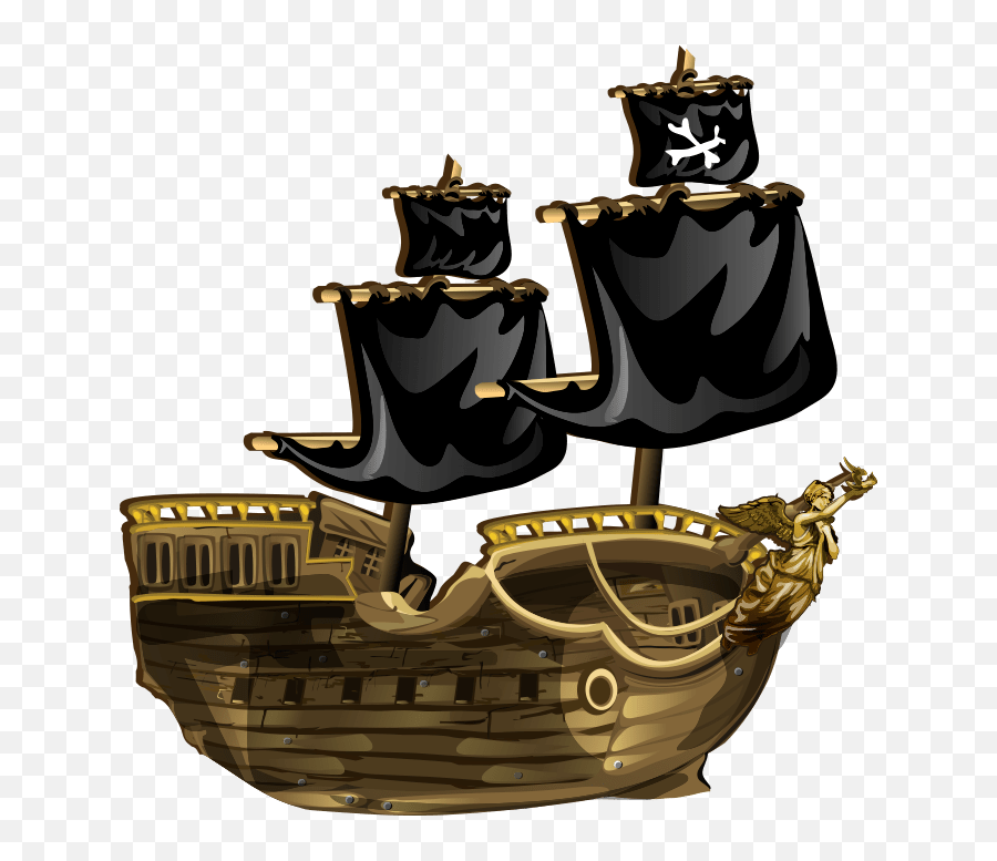 Ship Boat Flag Pirate Pirates - Sunken Pirate Ship Stage Emoji,Flag Ship Emoji