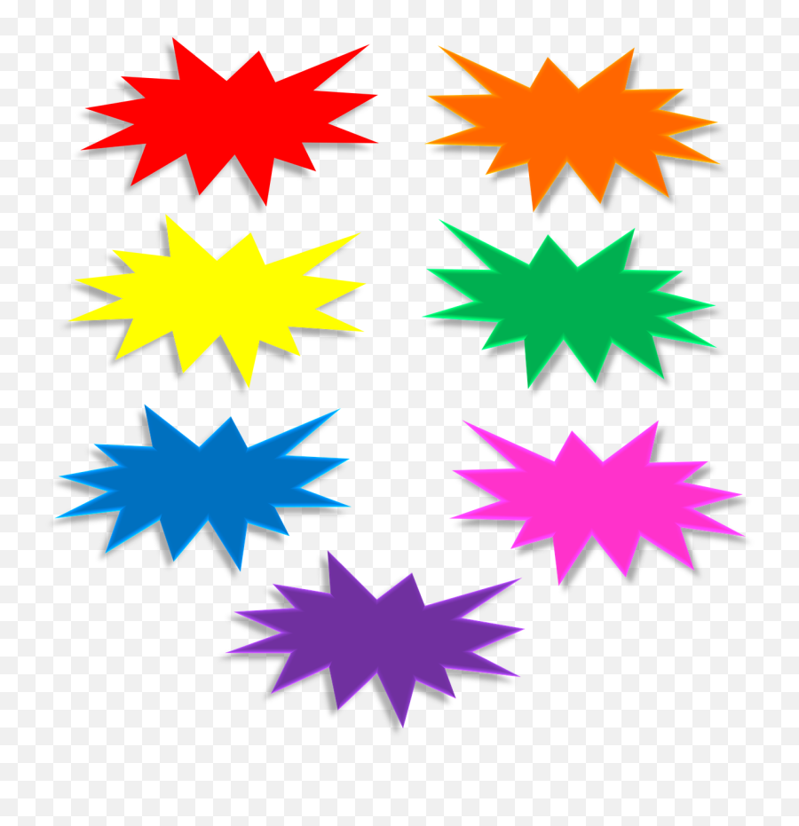 Star 3d Bursts Explosion Label - Star Label Emoji,Empty Star Emoji