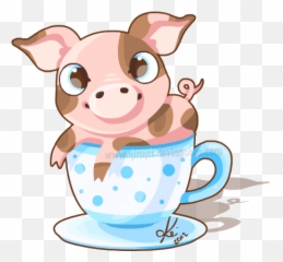 I Quite Simply Fancy The Tints Lines - Teacup Pig Drawing Emoji