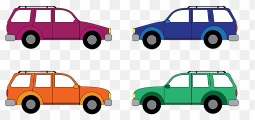 Cars Colorful Vehicles - Clip Art Transportation Emoji
