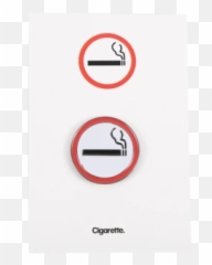 Cigarette Logo Enamel Pin - Circle Emoji