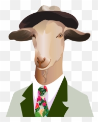 Clipart Goat Jpeg Transparent - Sheep Emoji,Goat Emoji Hat
