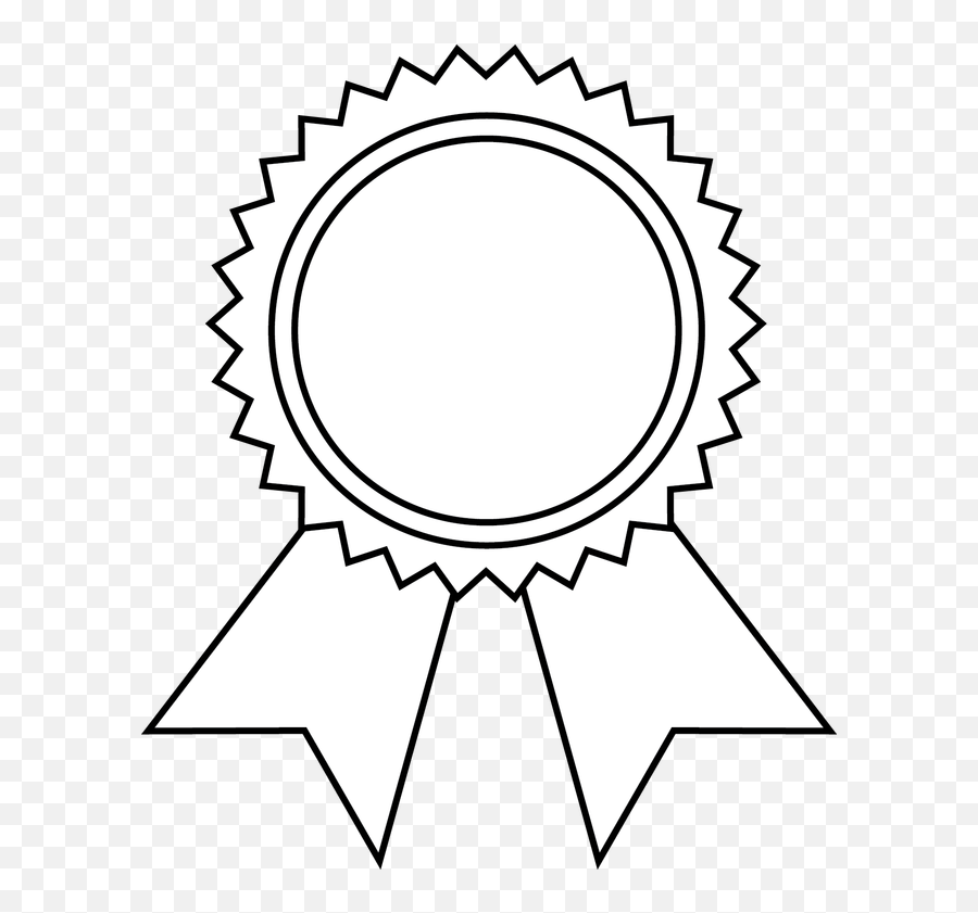 Digital Stamps - Award Ribbon Clipart Black And White Emoji,Rosette Emoji