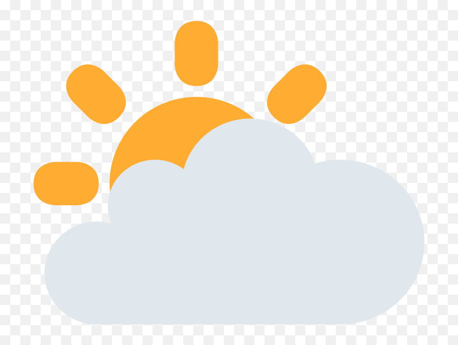 Twemoji2 1f325 - Sun Behind Cloud Emoji,Guy And Piano Emoji