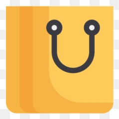 Shopping Bag Icon Of Flat Style - Clip Art Emoji,Shopping Emoticon