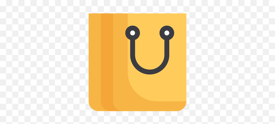 Shopping Bag Icon Of Flat Style - Clip Art Emoji,Shopping Emoticon