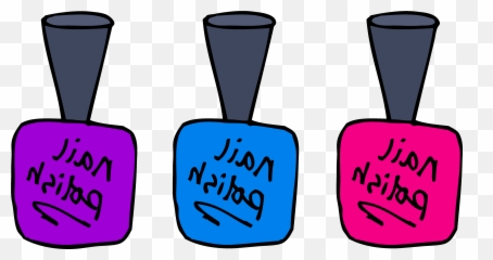 Paint Brush Cartoon Clipart - Nail Polish Emoji