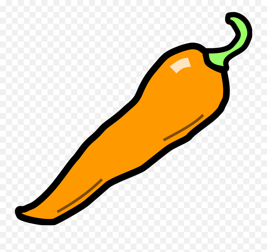 Orange Chili Clipart - Orange Pepper Clipart Emoji,Chili Emoji