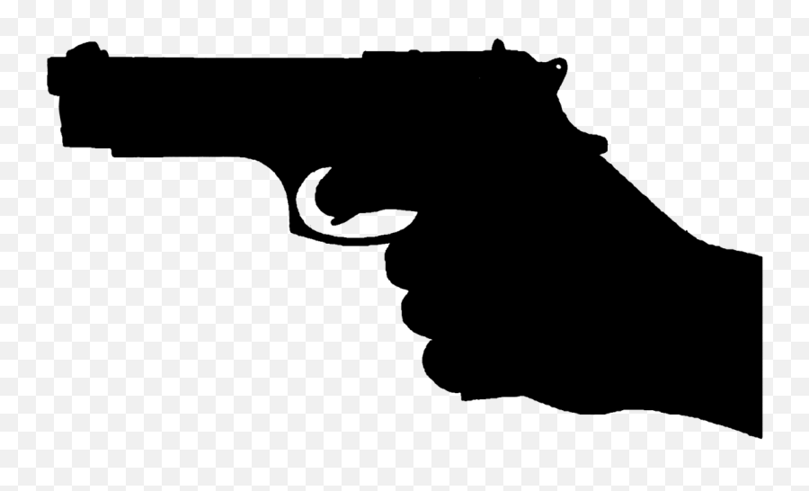 Gun Aim Hand Firing Silhouette - Hand Holding Gun Silhouette Emoji,Squirt Gun Emoji