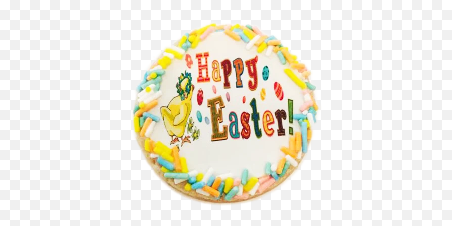 Happy Easter Sugar Cookies With Sprinkles - Cake Decorating Emoji,Happy Birthday Emoji Text Copy