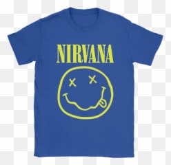 Funny Nirvana Passed Out Emoji Shirts - Vintage Tshirt Smiley