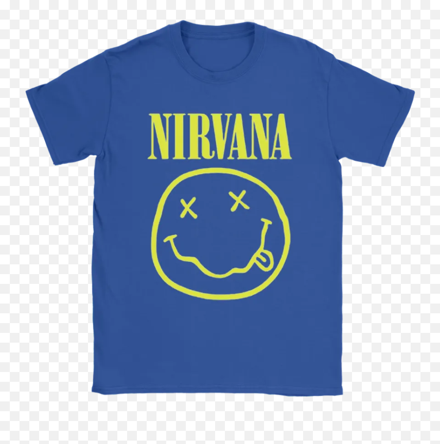 Funny Nirvana Passed Out Emoji Shirts - Nirvana Vintage Tshirt Smiley,Faint Emoji