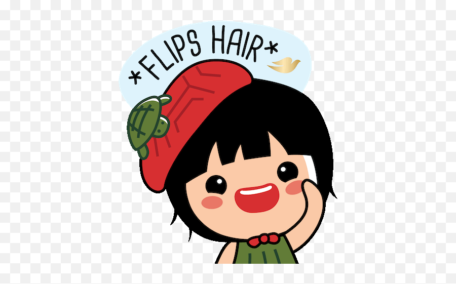 Akkg Ang Ku Kueh Girl Gif - Akkg Angkukuehgirl Dove Discover U0026 Share Gifs Happy Emoji,Flipping Hair Emoji