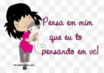 Pensando em Você - Recados Para Facebook Orkut MegaMensagens Pense Em Mim Que Estou Emoji