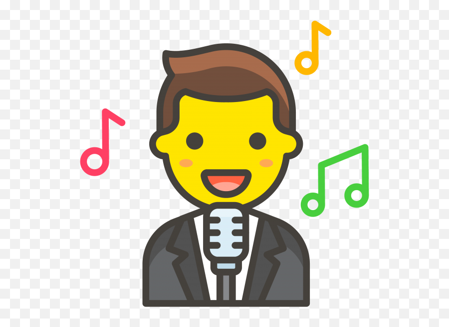 Man Singer - Singer Icon Png Clipart Full Size Clipart Singer Icon Png Emoji,Emoji Man Piano