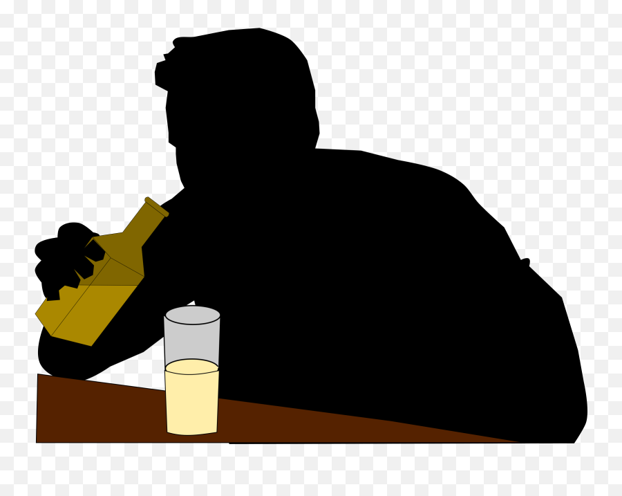 Alcoholic Man Vector Clipart Image - Drinking Alcohol Clipart Transparent Emoji,Thinking Emoji