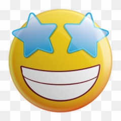 Star Face - Emoji Blue