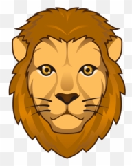 Lion Face Emoji For Facebook Email Sms - Lion Emoji,Gear Emoji