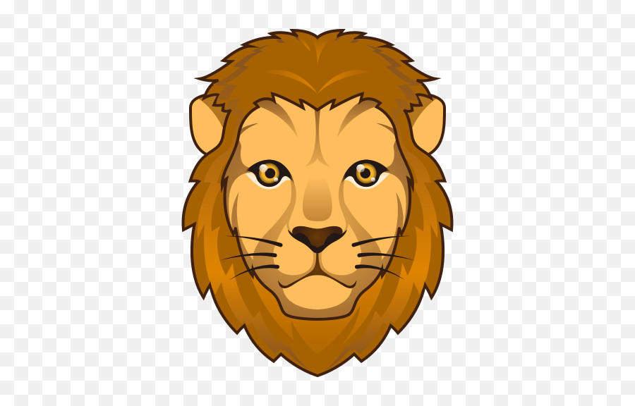 Lion Face Emoji For Facebook Email Sms - Lion Emoji,Gear Emoji