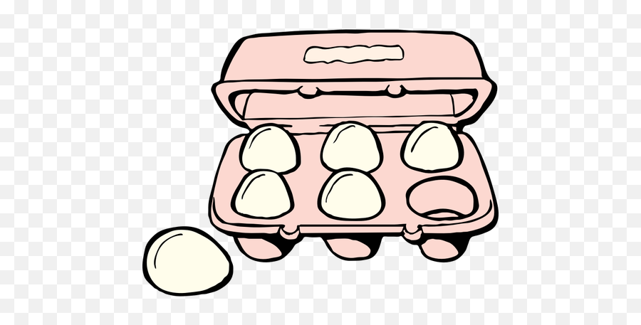Carton Of 6 Eggs Vector Clip Art - Free Clipart Eggs Emoji,Milk Carton Emoji