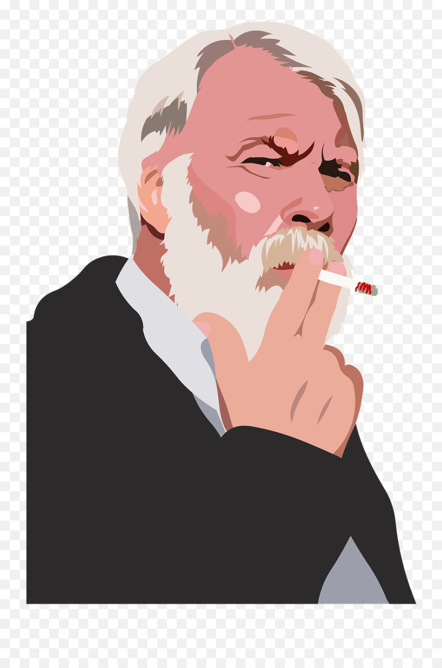 Old Man Smoke Old Man Senior - Man Smoking Transparent Background Emoji,Steam Coming Out Of Nose Emoji