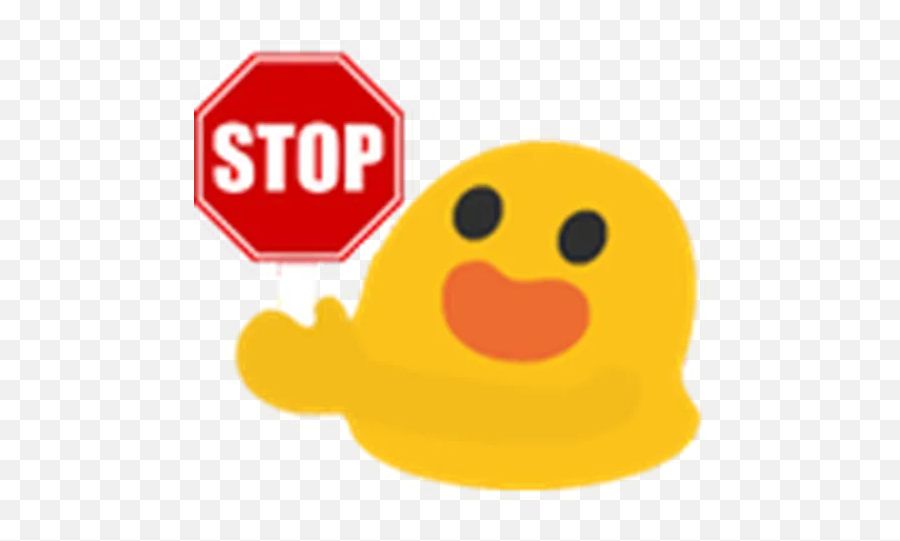 Android Faces Whatsapp Stickers - Discord Blob Stop Emoji,Stop Sign Emoticon