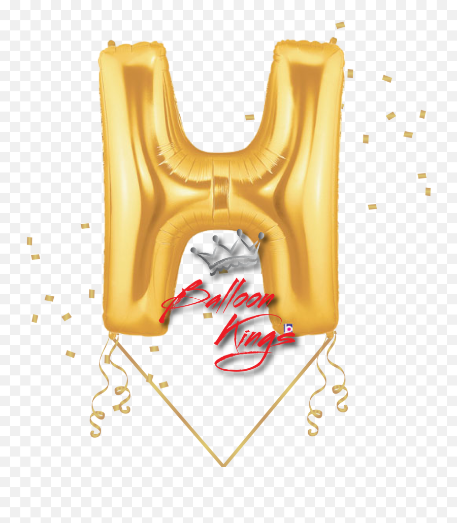 Gold Letter H - H Gold Foil Balloon Emoji,Letter H Emoji