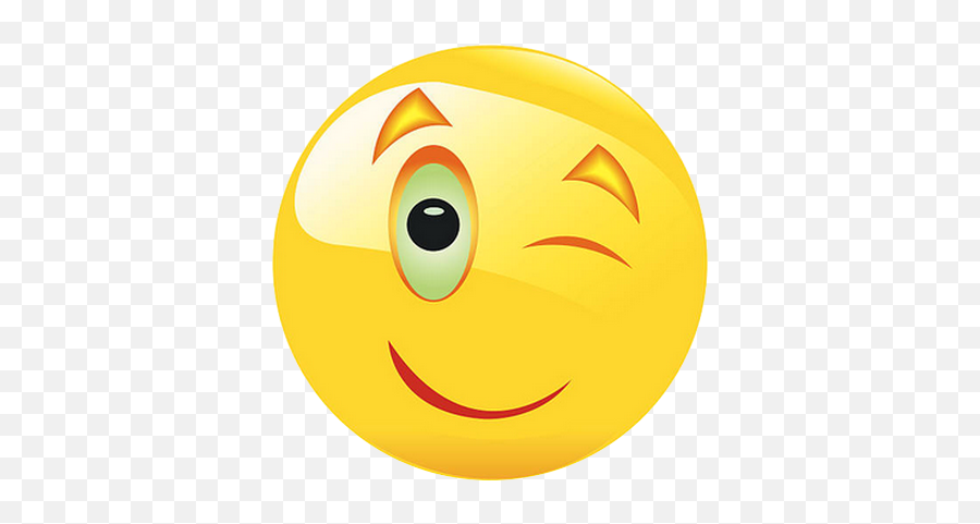 Ht Smiley Jaune Clin Doeil - Clin D Oeil Clipart Emoji,Emoticone Snap