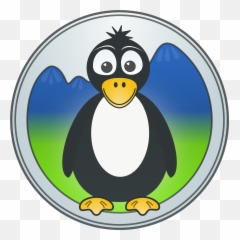 A Penguin In The Mountains Clip Art Download - Breast Cancer Animali Disegni Colorati Emoji,Penguin Emojis