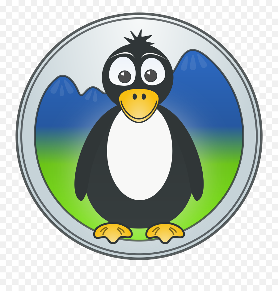 A Penguin In The Mountains Clip Art Download - Breast Cancer Animali Disegni Colorati Emoji,Penguin Emojis