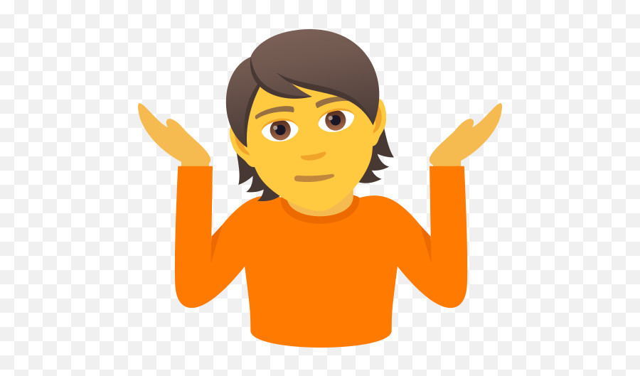 Emoji Person Shrugging Shoulders To - Emoji Fille Qui Hausse Les Épaules,Shrug Emoji