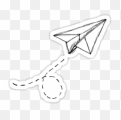 Paper Airplane 9 Sticker - Horizontal Emoji