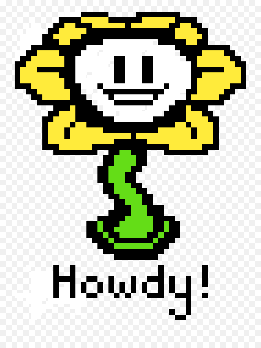 Pixilart - Undertale Flowey Pixel Art Emoji,Flower Emoticon Text