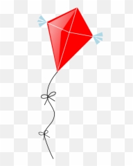 Red Blue Kite Fun String - Transparent Background Png Emoji