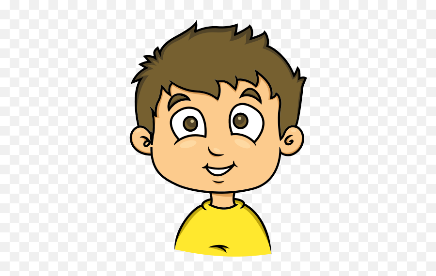 Smiling Face Of A Child Vector Drawing - Young Boy Clip Art Emoji,Santa Emoji
