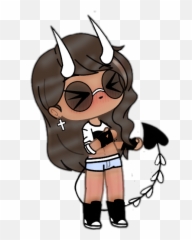 Gachalife Girl Kiss Blushing Devil - Life Bad Outfits Emoji