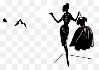 Black Ladies Fashion Clipart - Woman Fashion Icon Png Emoji,Emoji Dressing Gown