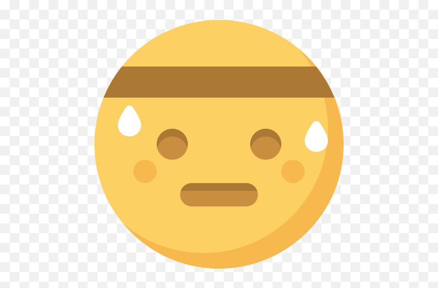 Sweating - Flat Icon Sweating Emoji,Sweating Emoji
