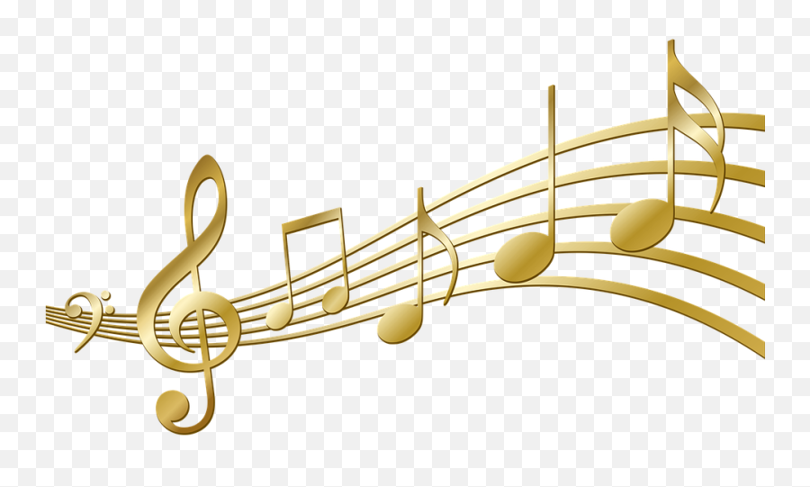 Scores Staff Treble Clef - Gold Music Notes Transparent Background Emoji,Gold Emoji Keyboard