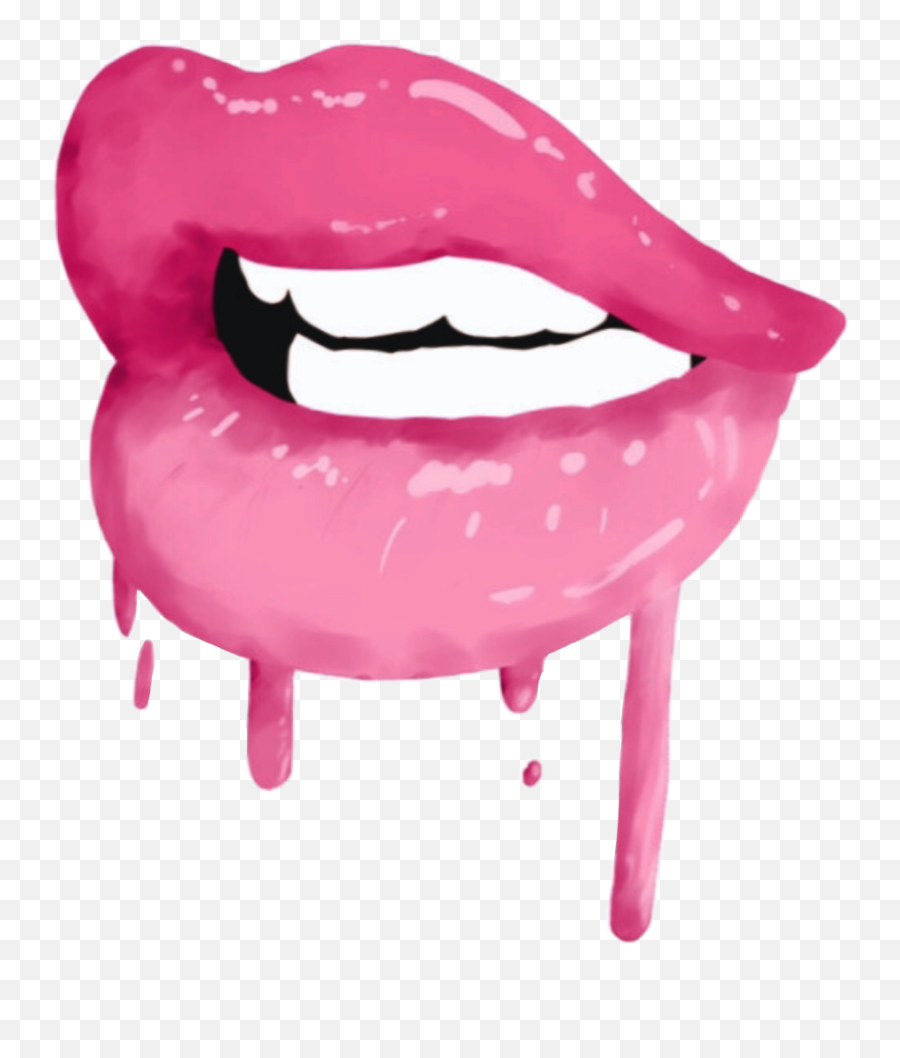 Star - Dripping Lips Png Emoji,Mouth Dripping Emoji