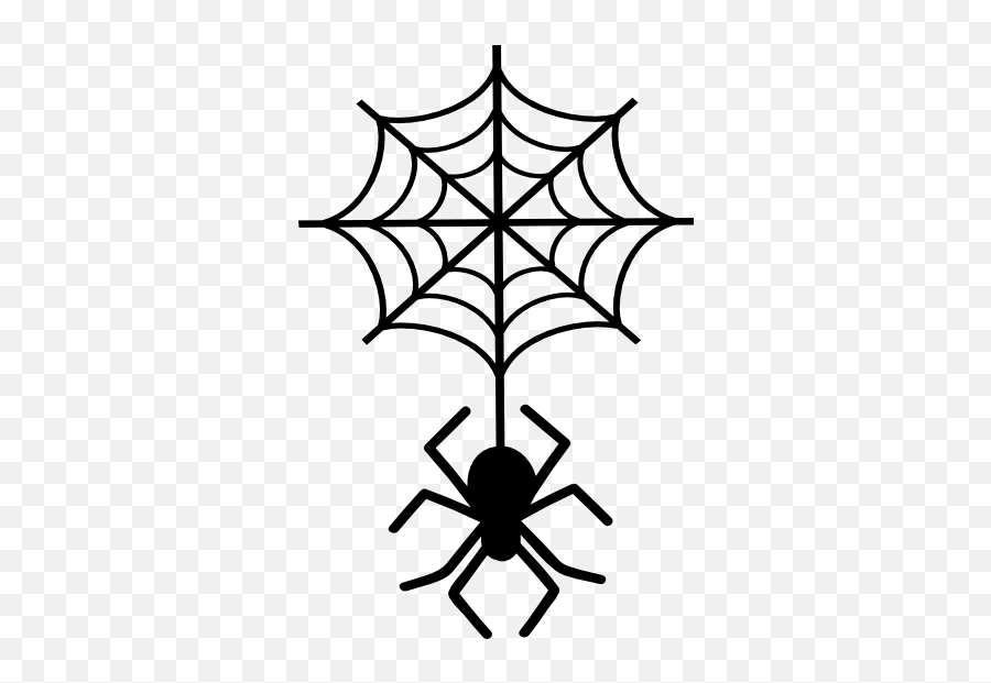 Spider Hanging Sticker - Spider Web Clipart Black And White Emoji,Spider Emoji