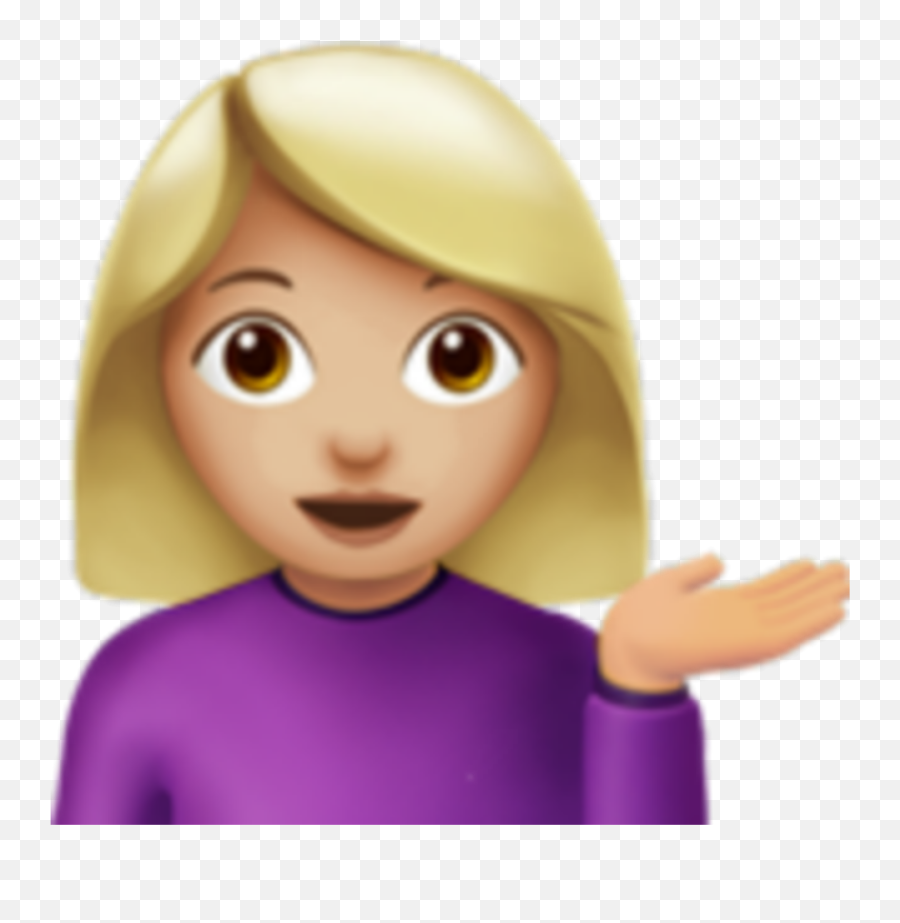 Emoji Emojiiphone Emojiios Ios Girl Blonde Apple Girl - Girl Emoji Png,Girl Emoji Png