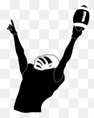 Football player clipart 2 football black - Transparent Player Silhouette Emoji