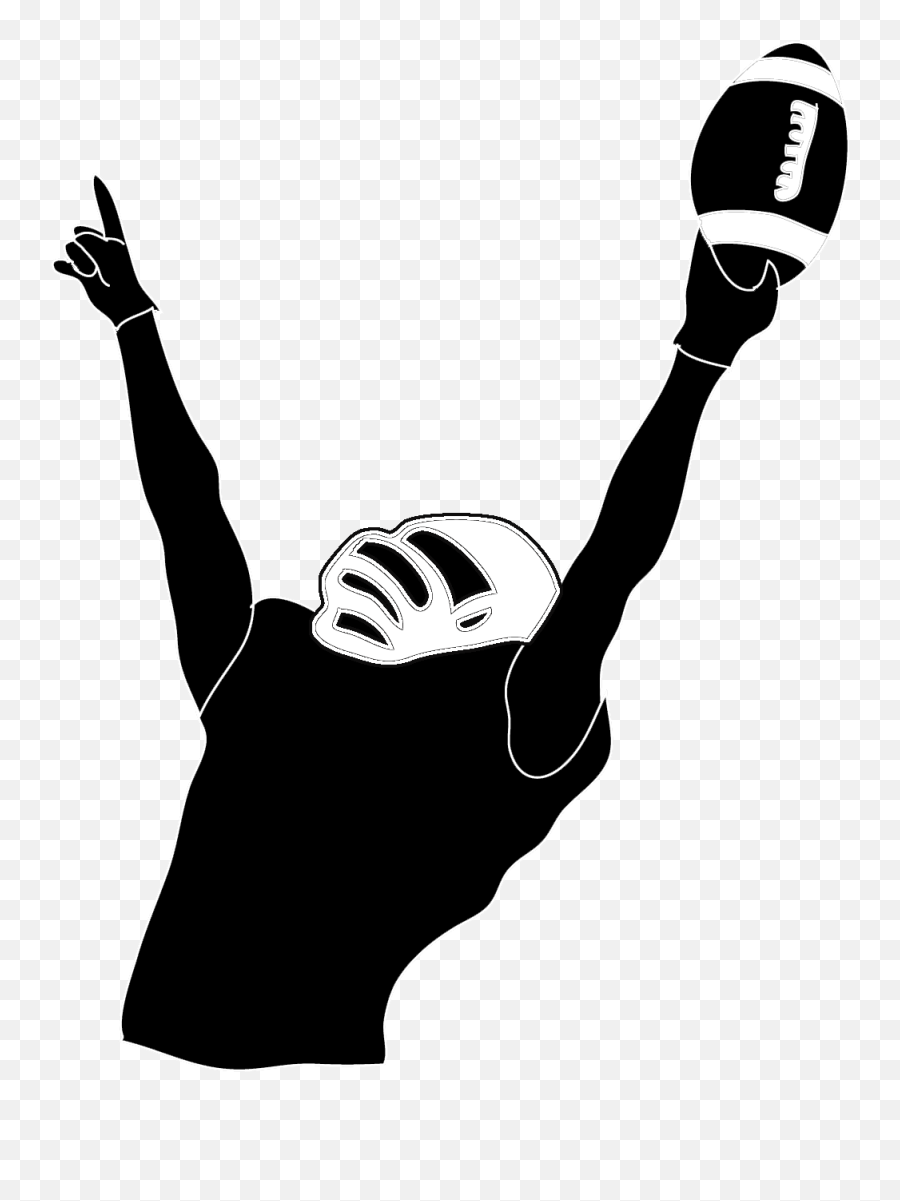 Football Player Clipart 2 Football Player Clip Art Black - Transparent Football Player Silhouette Emoji,Soccer Player Emoji