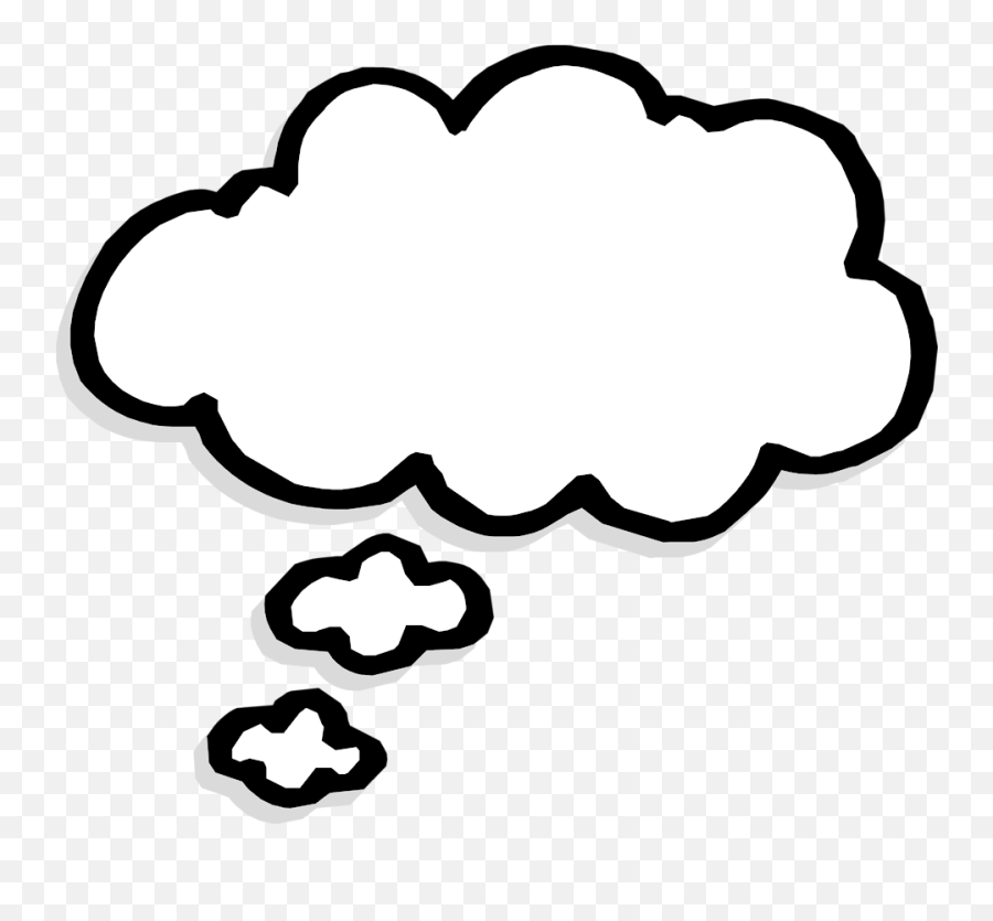 Free Thought Bubble Transparent - Cartoon Thought Bubble Emoji,Thought Cloud Emoji
