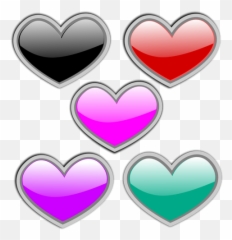 Color Glass Hearts Vector Image - Corazones De Colores De Cristal Png Gratis Emoji,Double Hearts Emoji