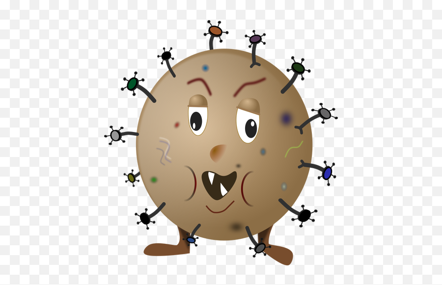 Cartoon Image Of A Germ - Germ Clip Art Emoji,Bow Emoticon