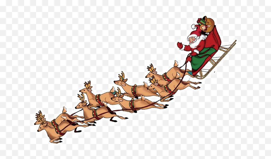 Clip Art Claus With Png Photo - Santa Claus Sleigh Flying Png Emoji,Sleigh Emoji